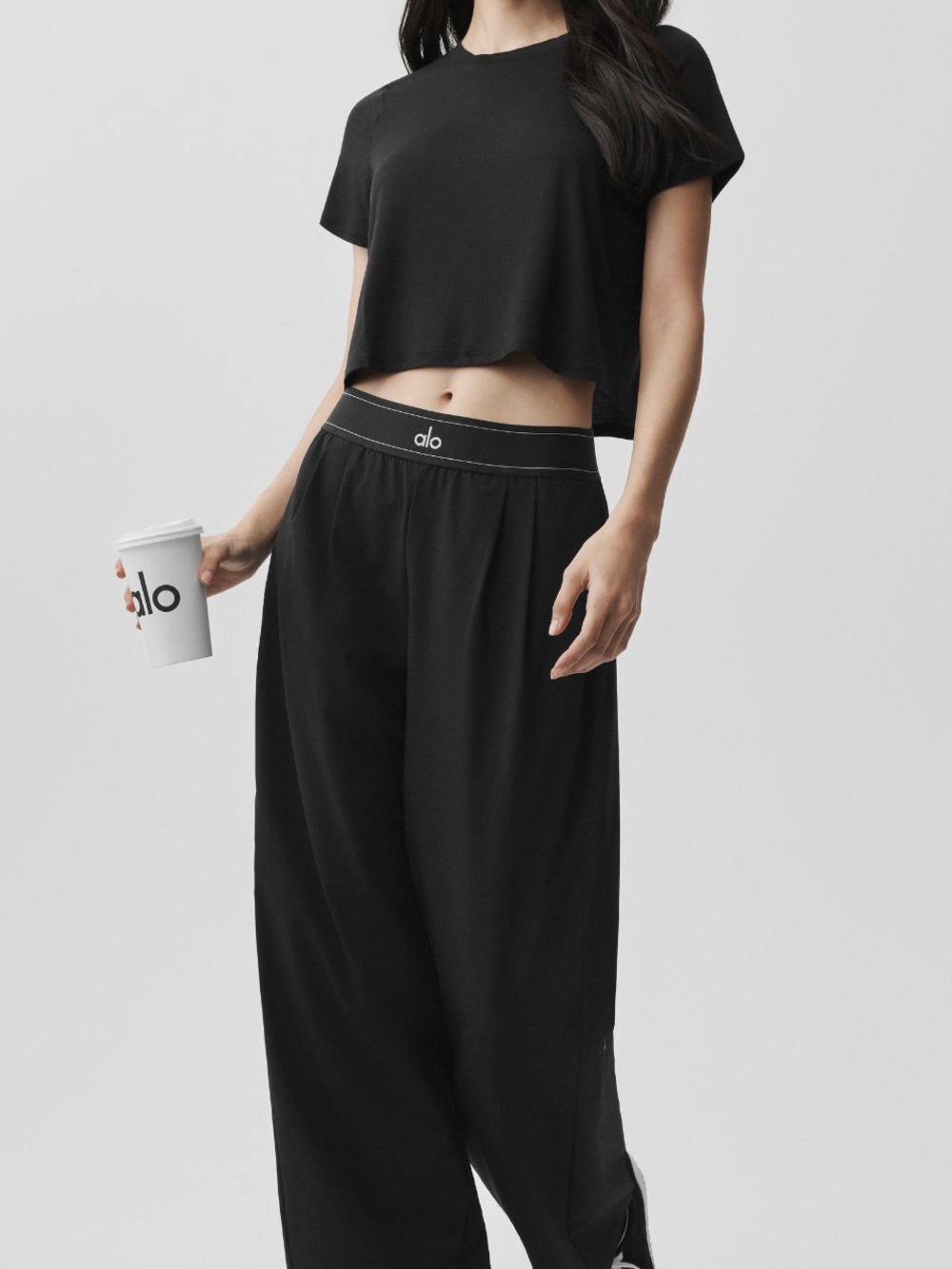 Alo Black suit up trouser pants